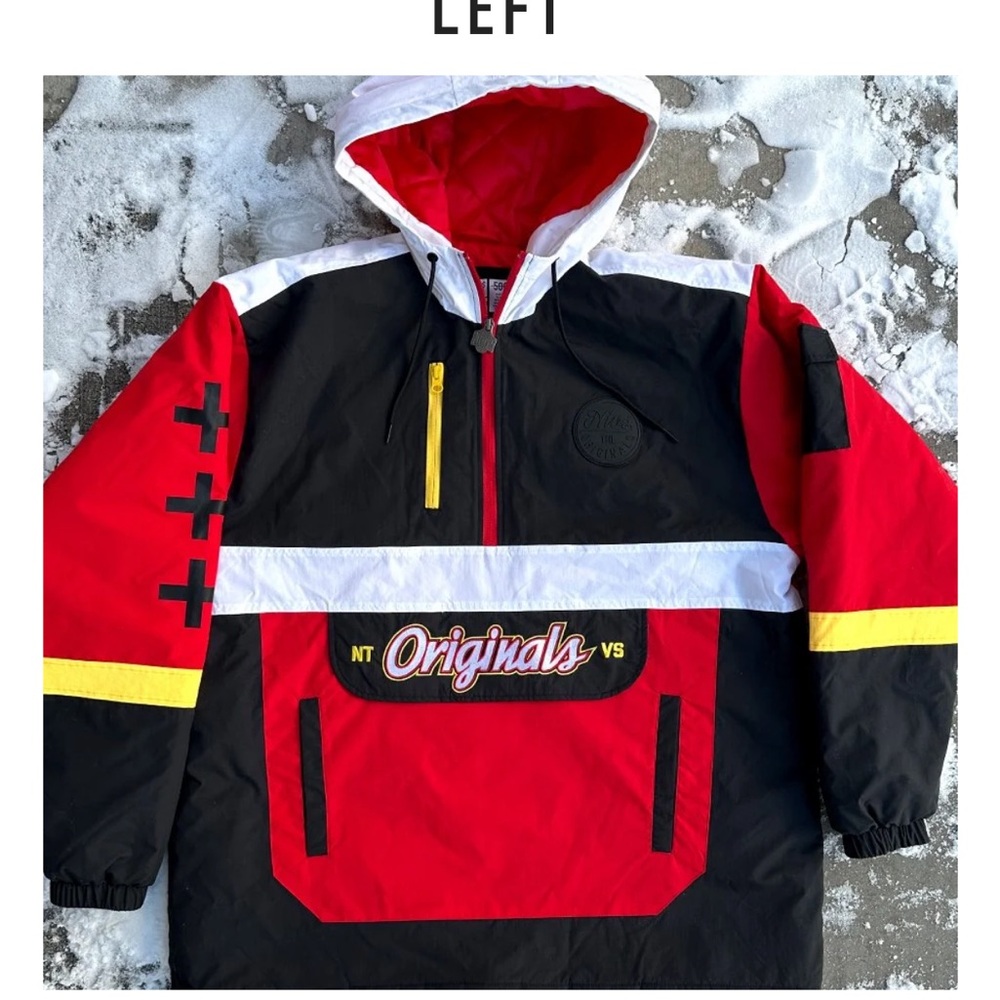 NTVS “The Originals” 90s Colorblock Half-Zip Jacket- Heavyweight, Quilted, RARE